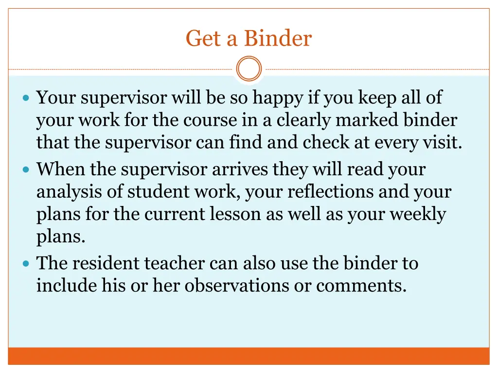 get a binder