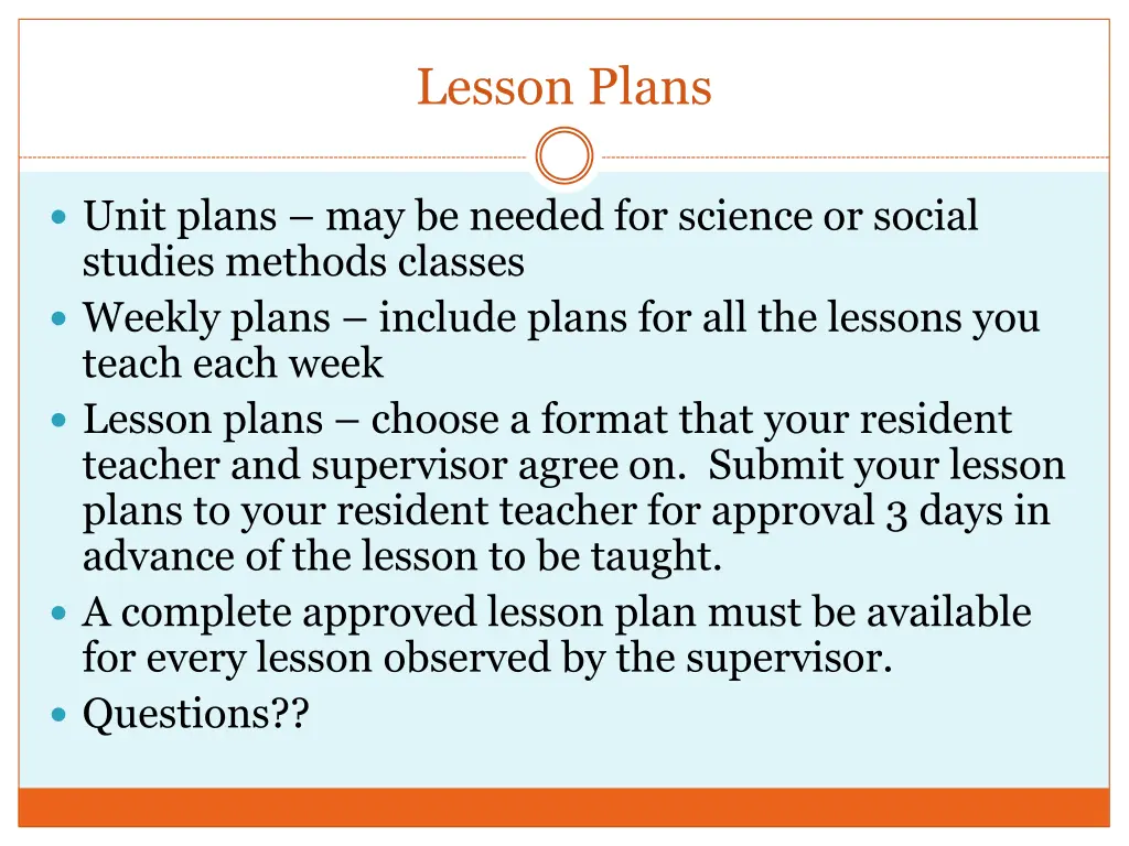 lesson plans