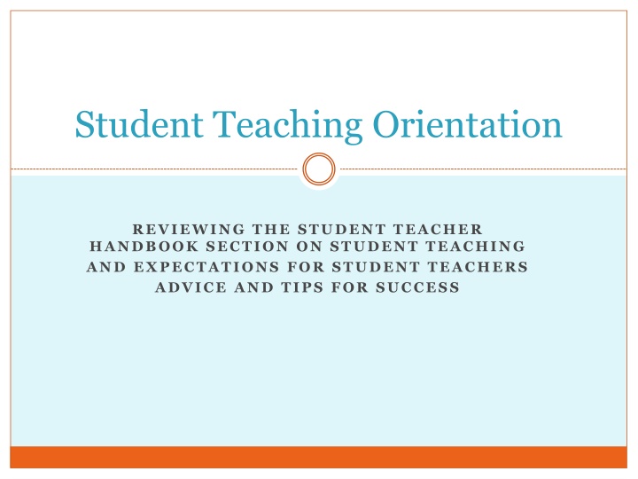 student teaching orientation