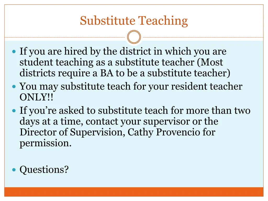 substitute teaching