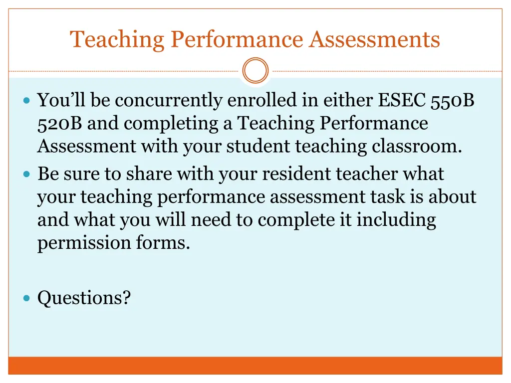 teaching performance assessments