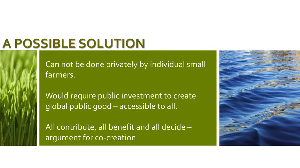 a possible solution
