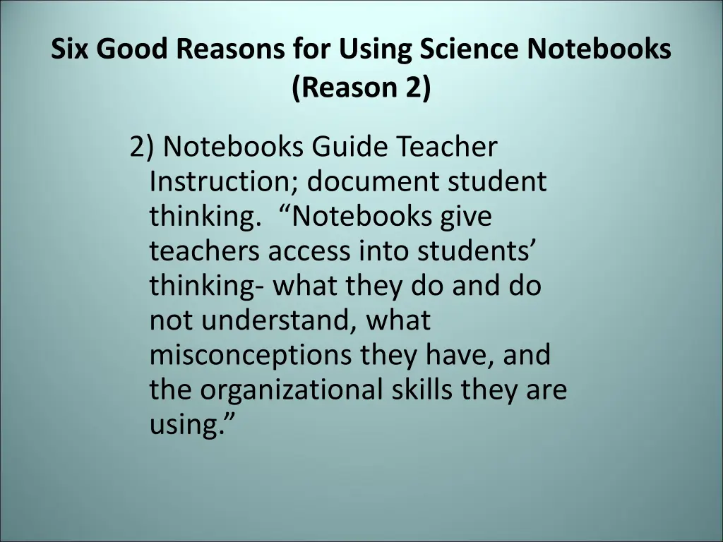 six good reasons for using science notebooks 1