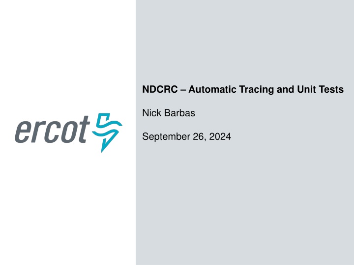 ndcrc automatic tracing and unit tests