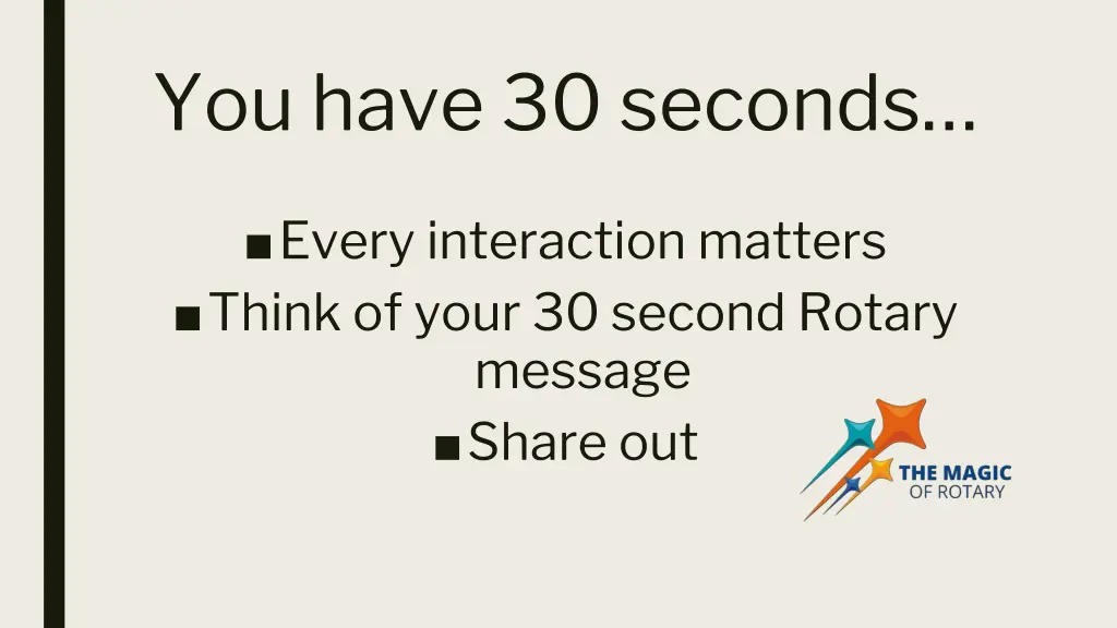 you have 30 seconds