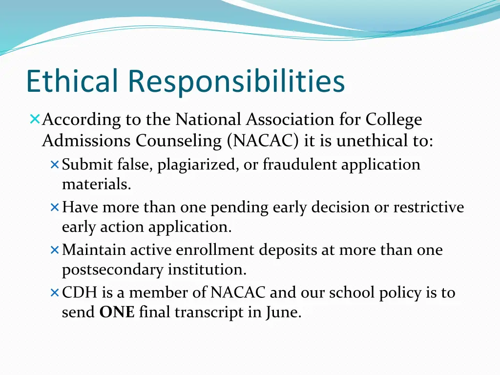 ethical responsibilities