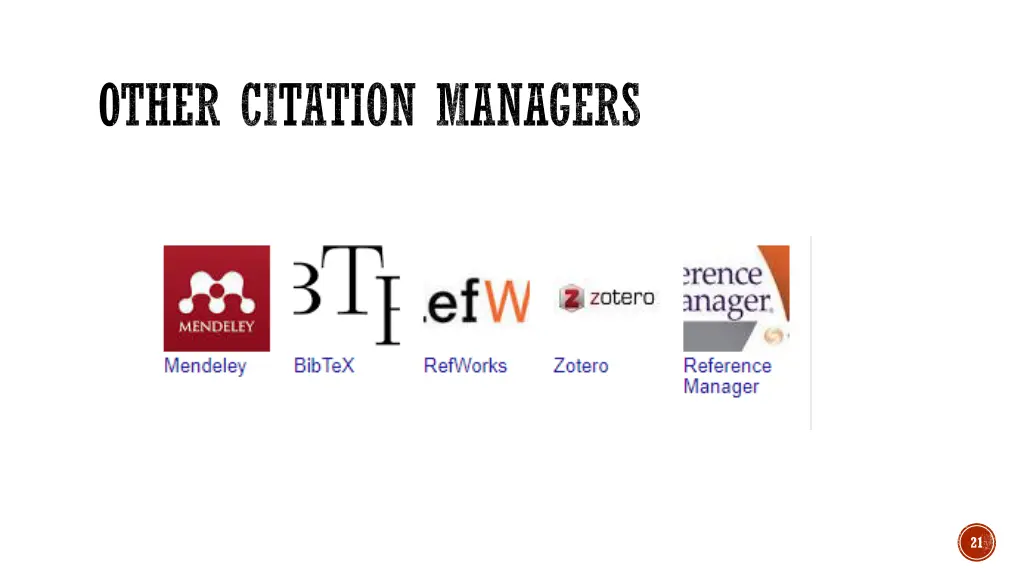 other citation managers