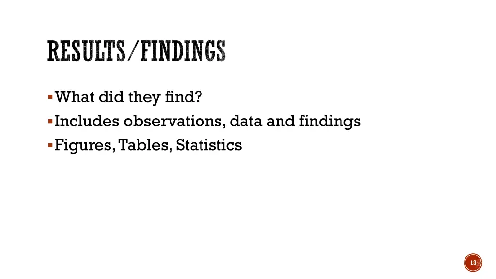 results findings