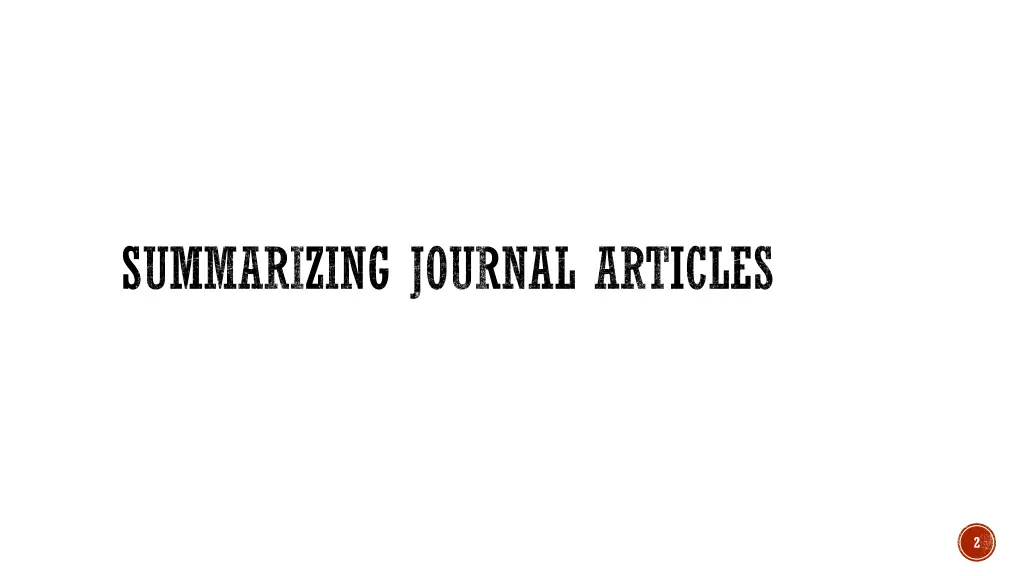 summarizing journal articles