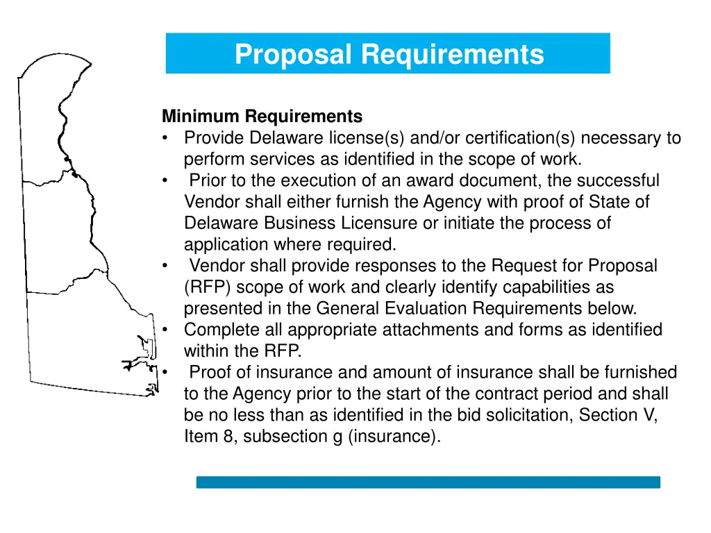 proposal requirements