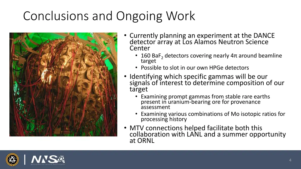 conclusions and ongoing work