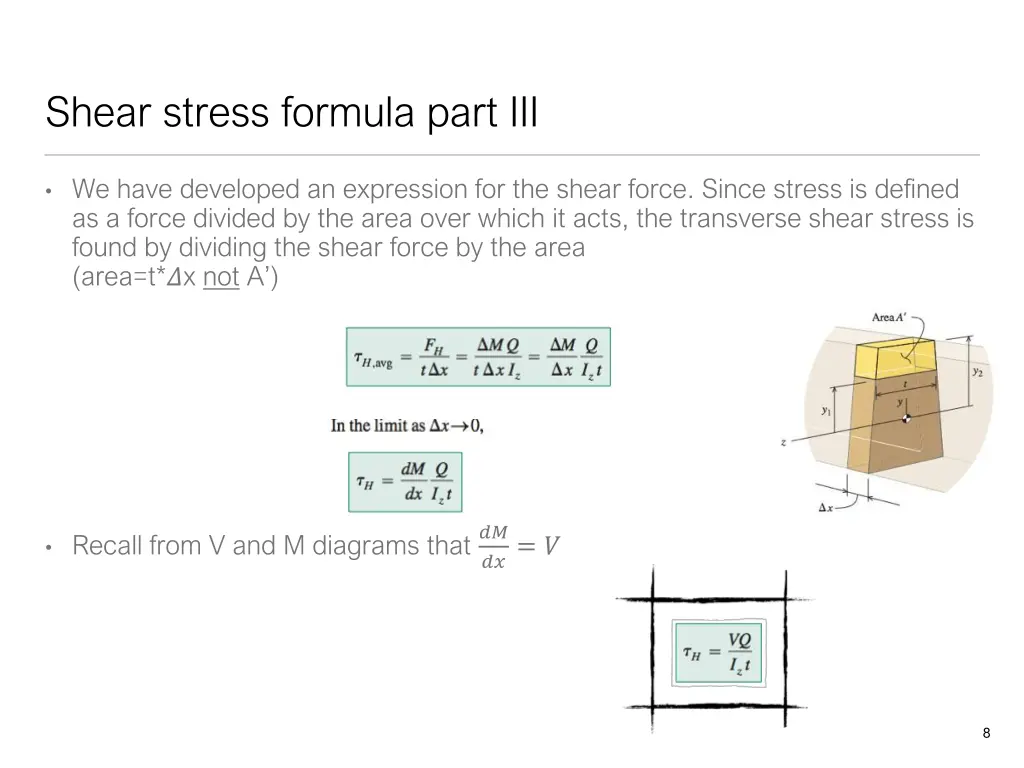 shear stress formula part iii
