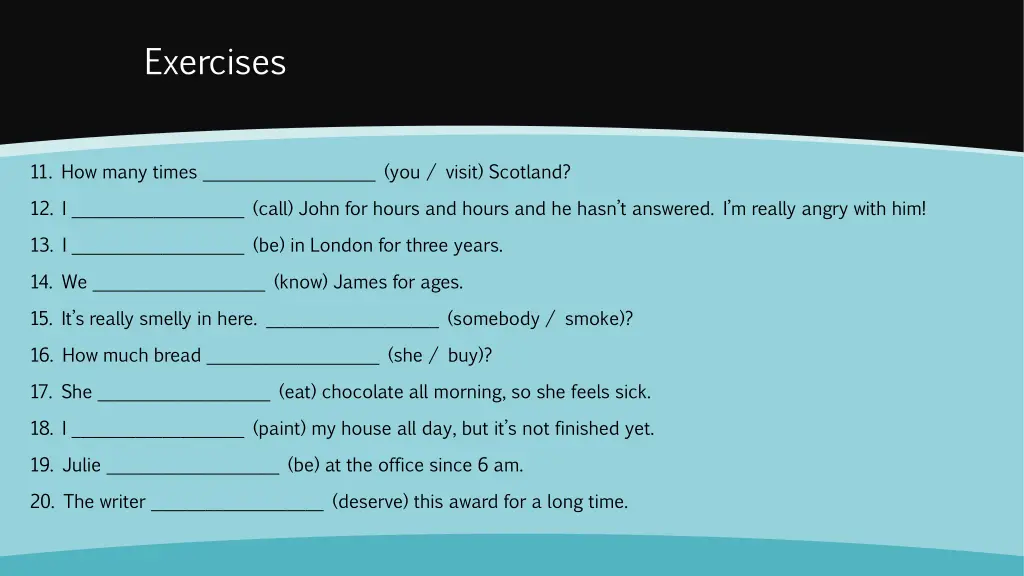 exercises 6