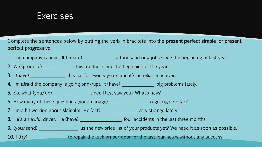 exercises