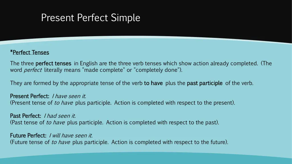 present perfect simple 8