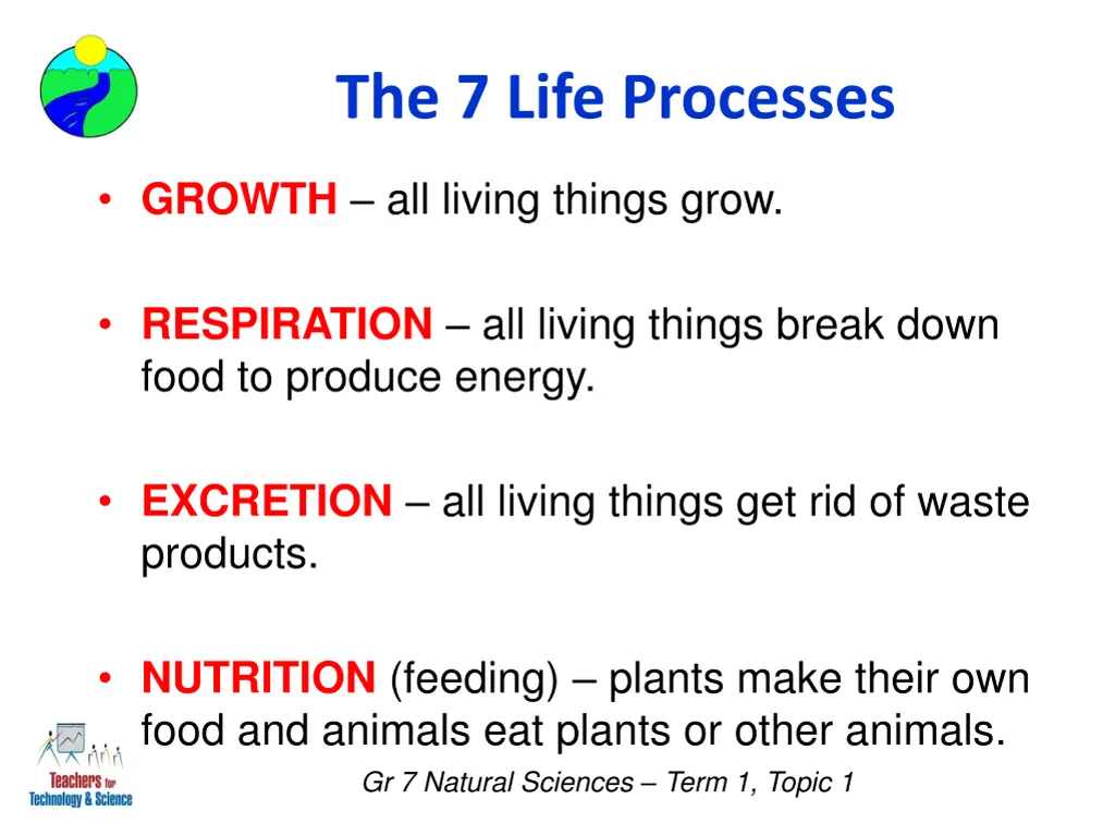 the 7 life processes 2