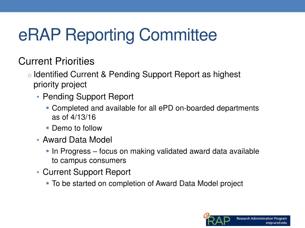 erap reporting committee 1