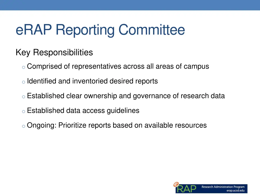 erap reporting committee