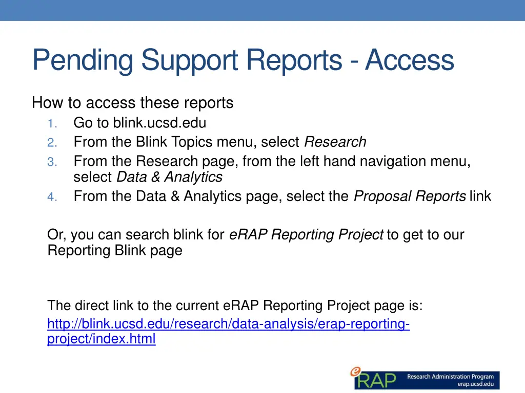 pending support reports access