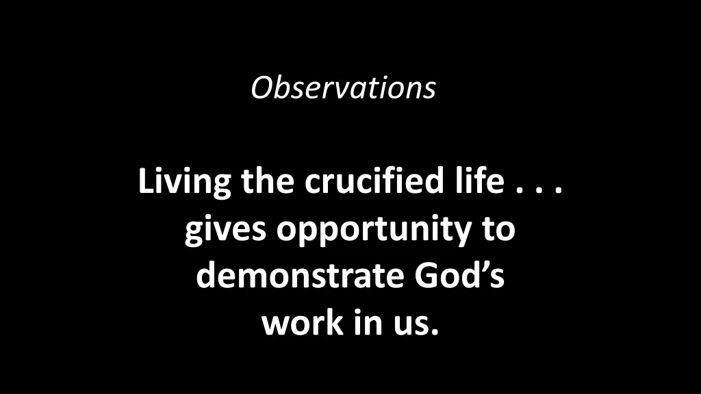 observations 2