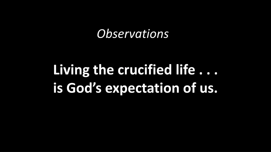 observations
