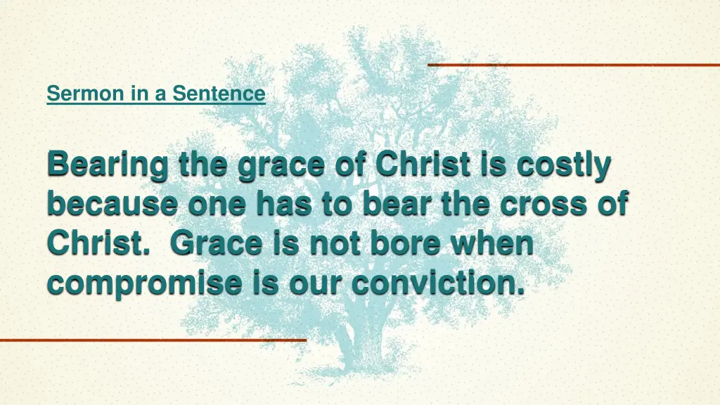 sermon in a sentence