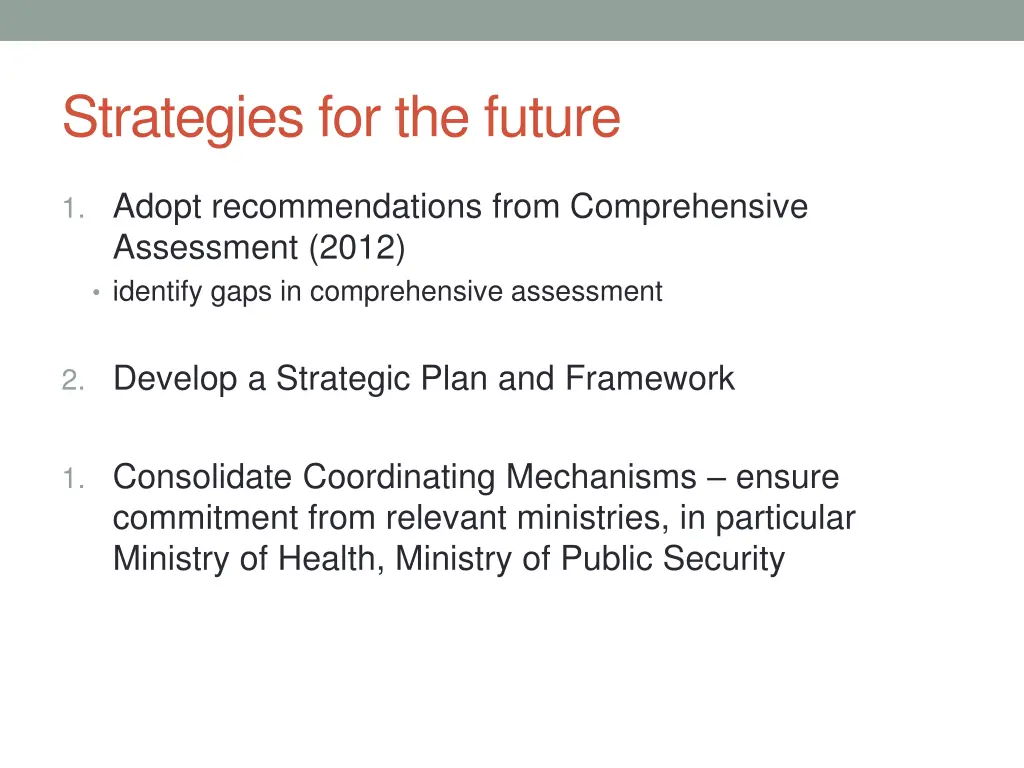 strategies for the future