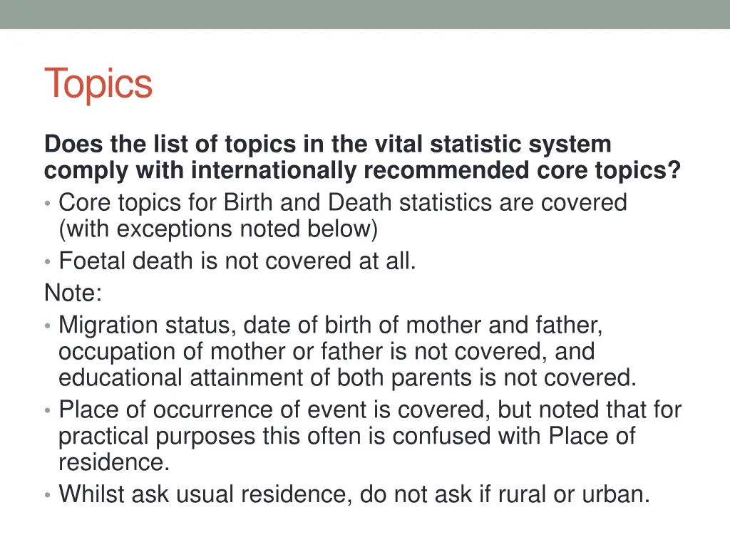 topics