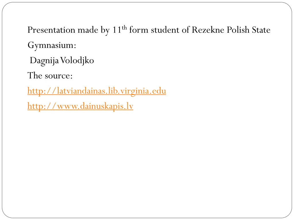 presentation made by 11 th form student