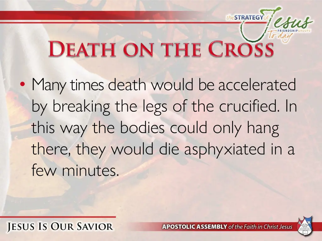 many times death would be accelerated by breaking