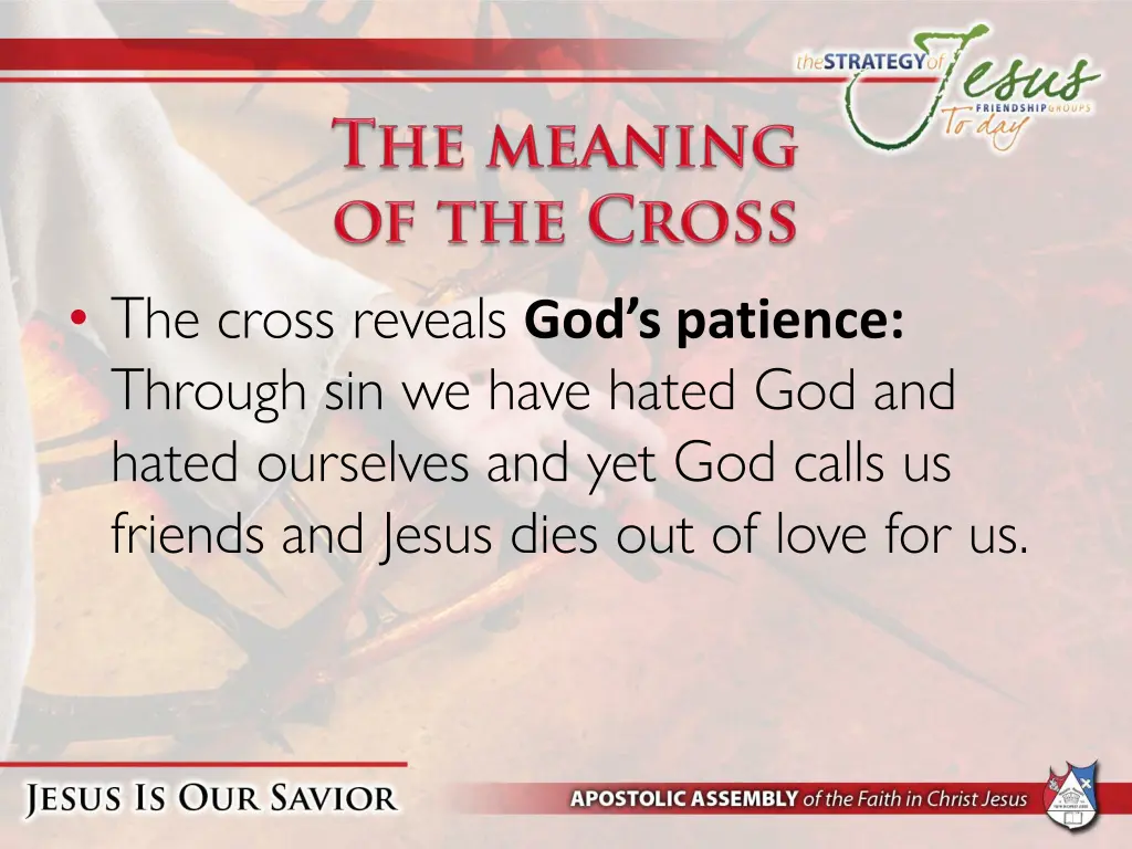 the cross reveals god s patience through
