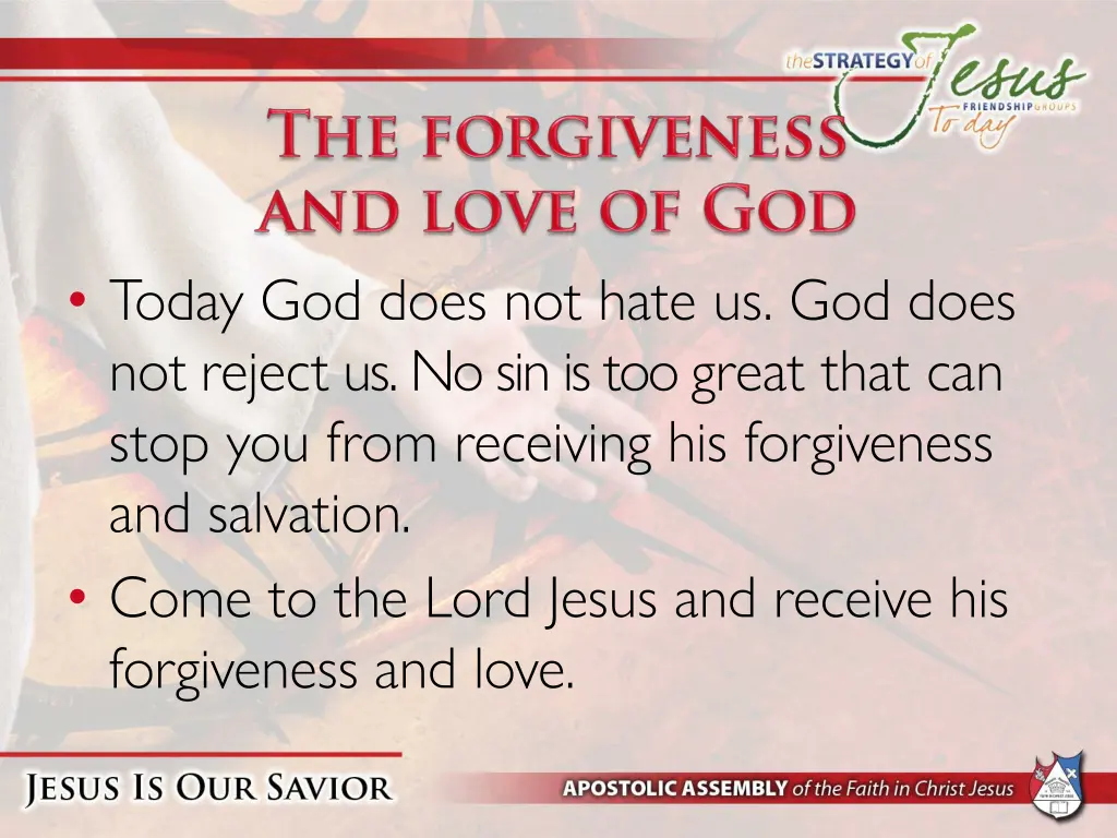 today god does not hate us god does not reject