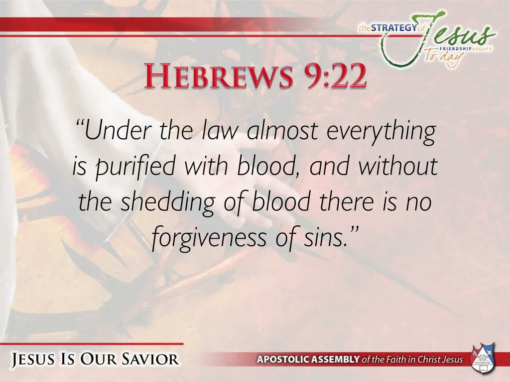 under the law almost everything is purified with