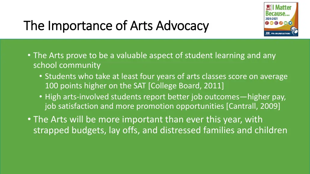 the importance of arts advocacy the importance