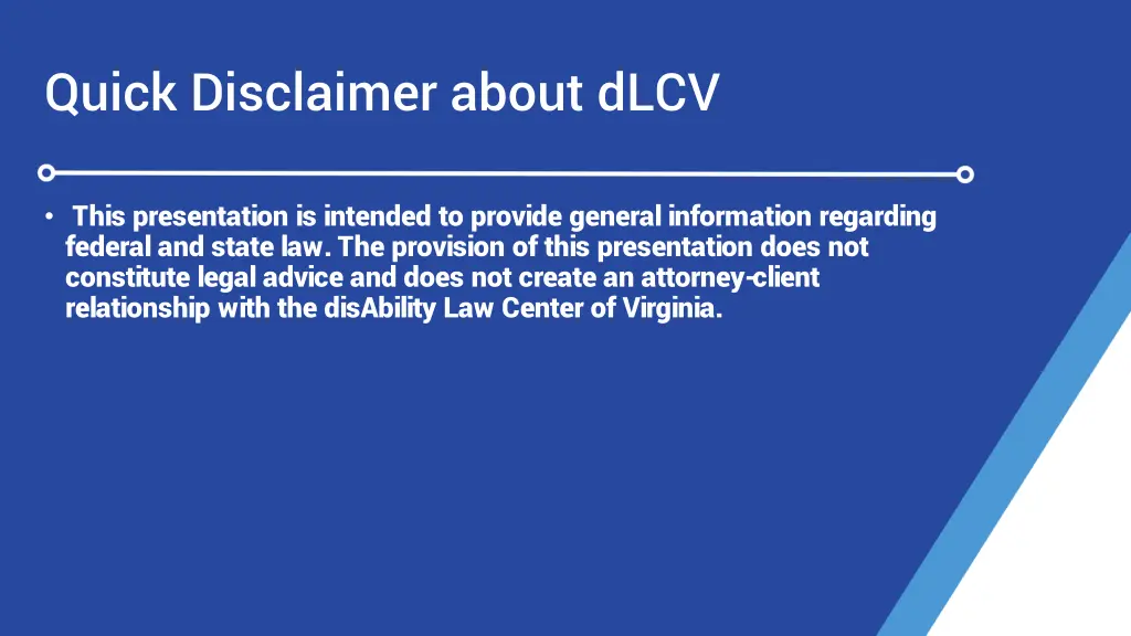 quick disclaimer about dlcv