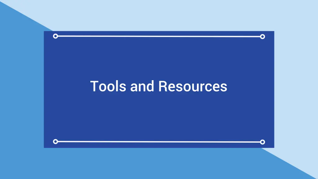 tools and resources