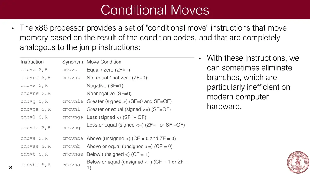 conditional moves