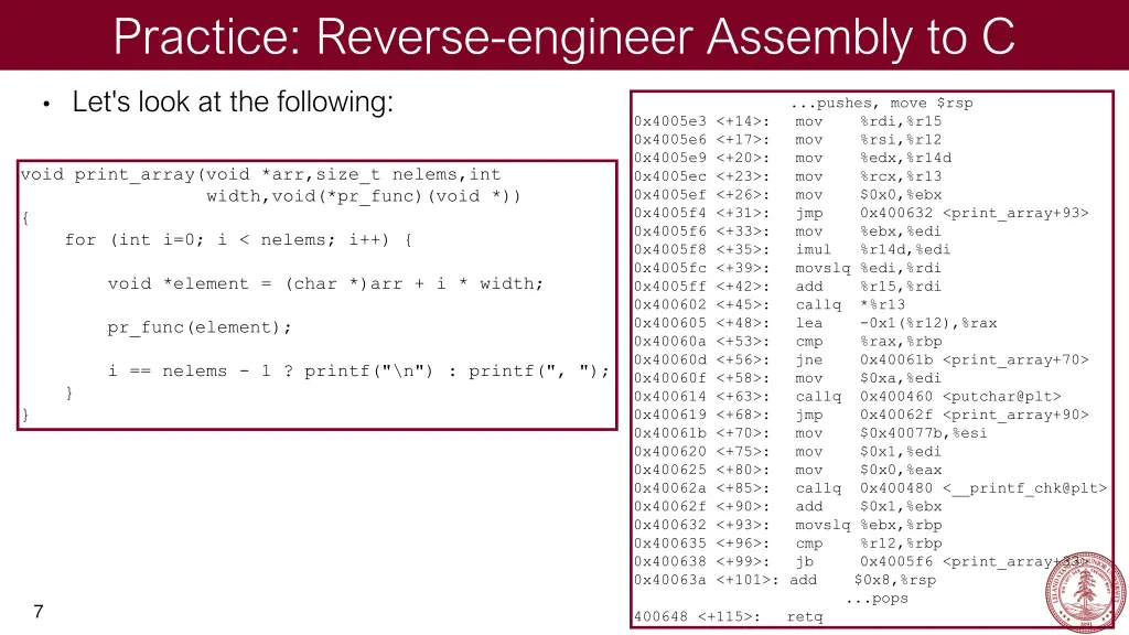 practice reverse engineer assembly to c 3