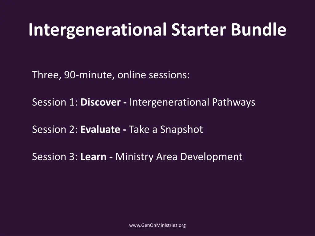 intergenerational starter bundle