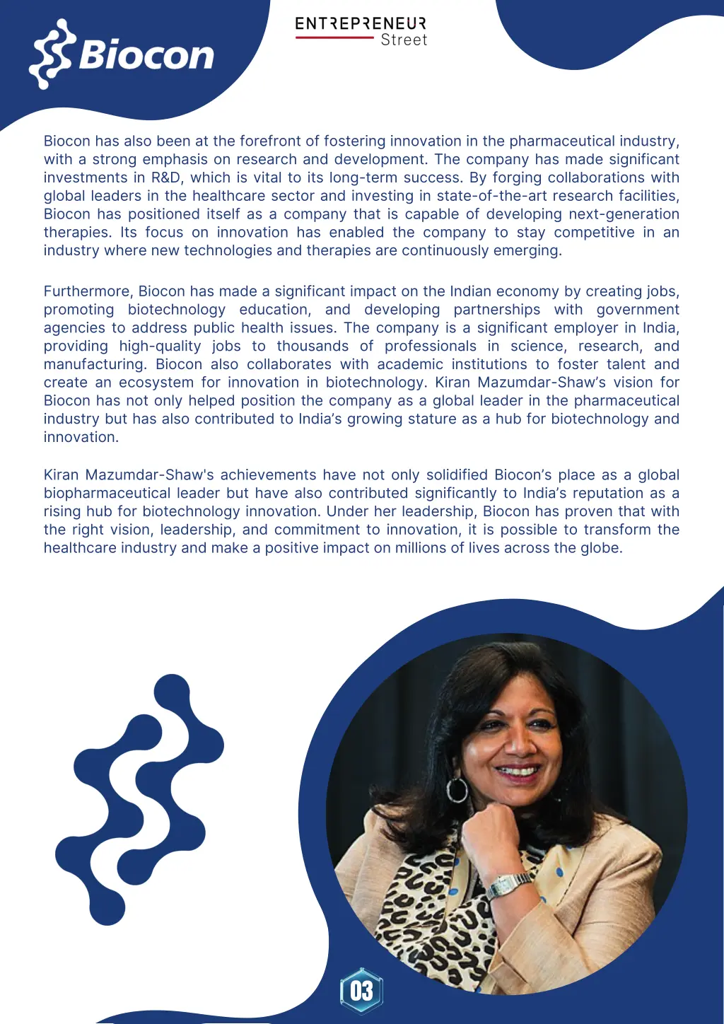 biocon has also been at the forefront