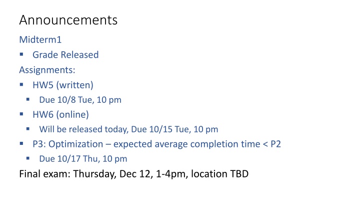 announcements