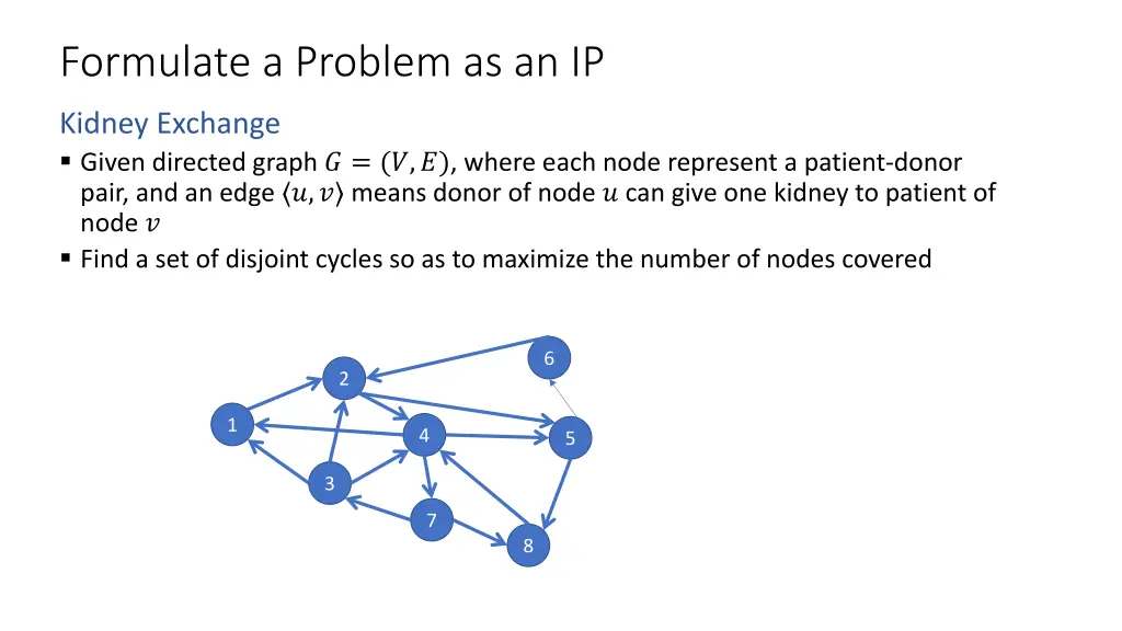 formulate a problem as an ip 1