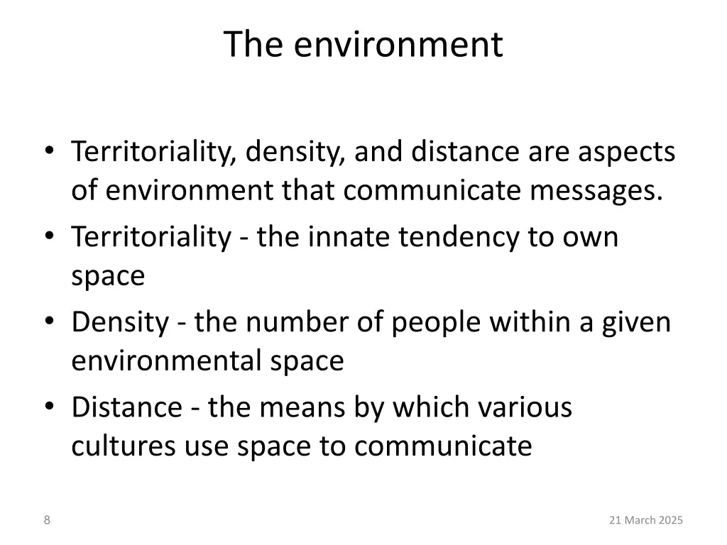 the environment