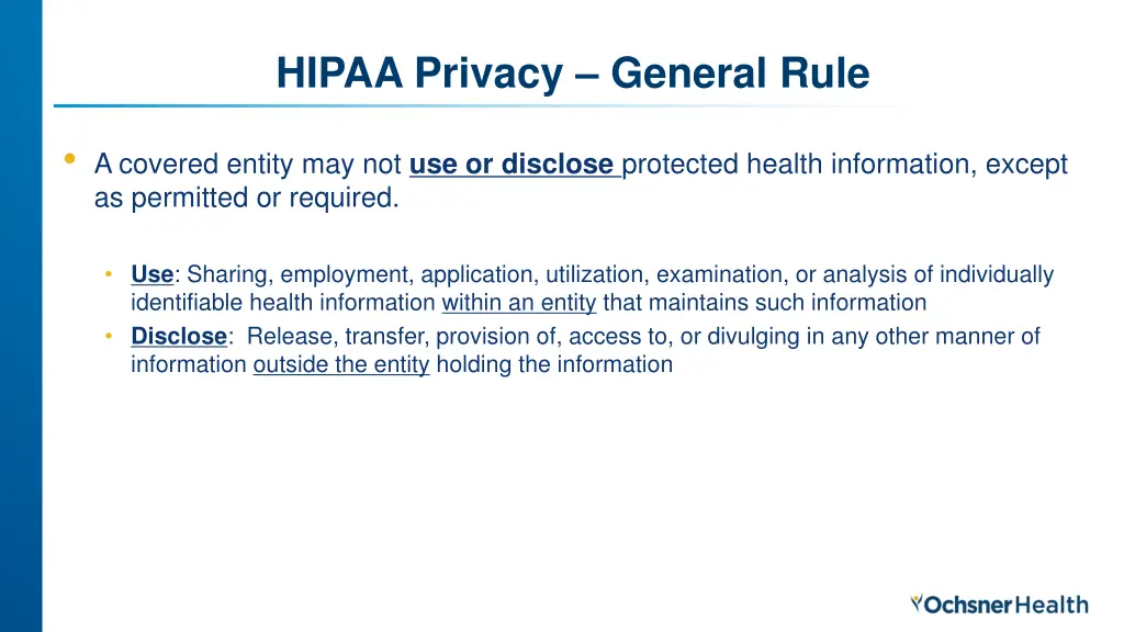 hipaa privacy general rule
