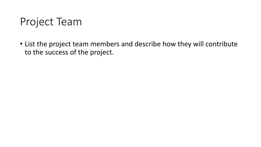 project team