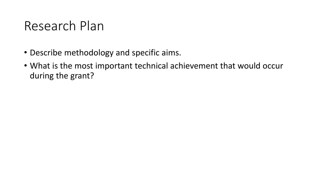 research plan