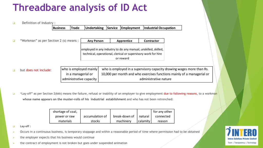 threadbare analysis of id act