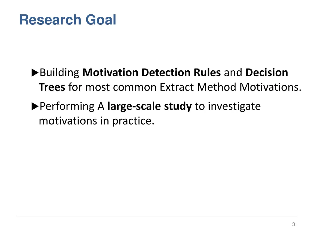 research goal