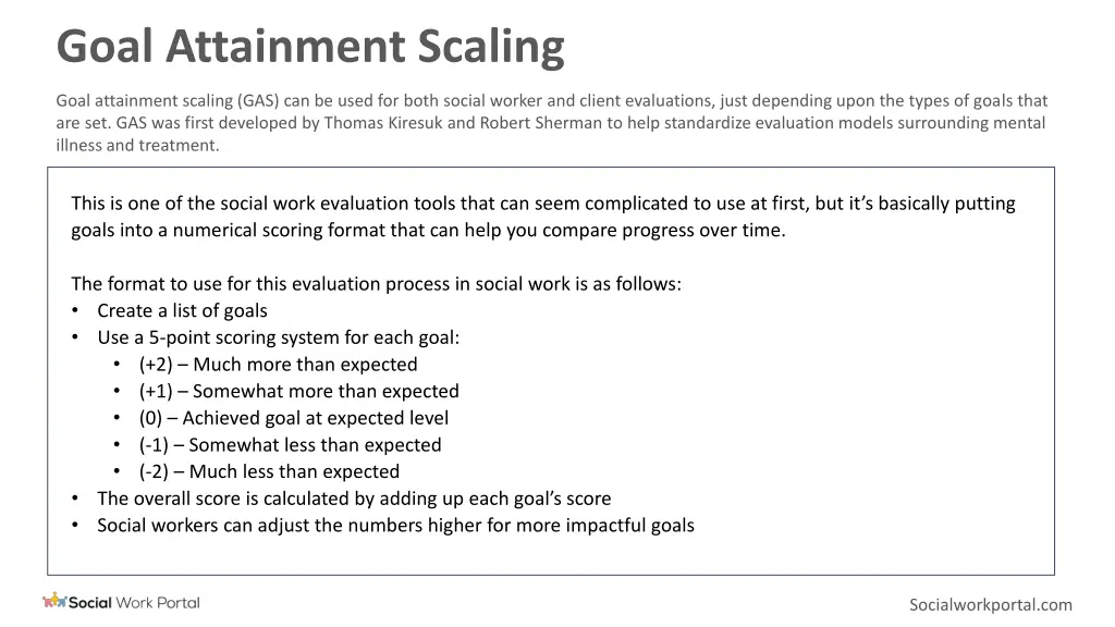 goal attainment scaling