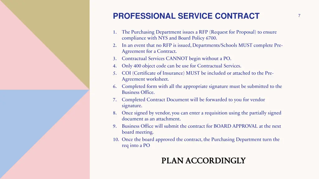 professional service contract